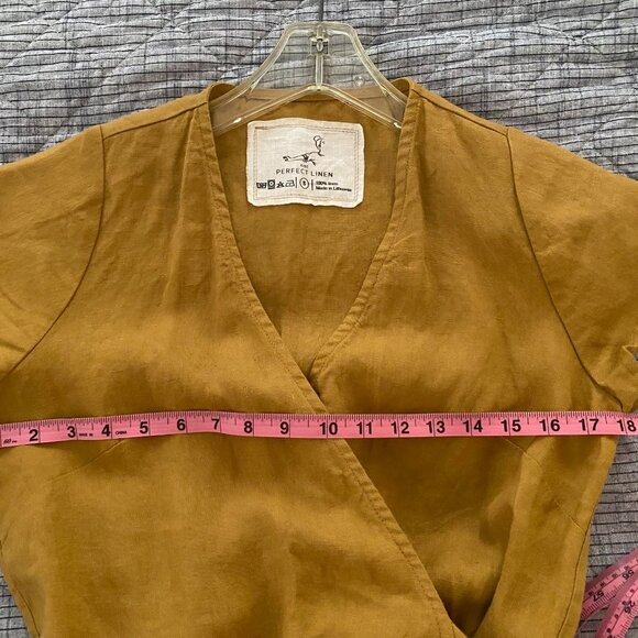 notPERFECTLINEN Sleeveless MARGARET wrap linen jumpsuit - Picture 2 of 2